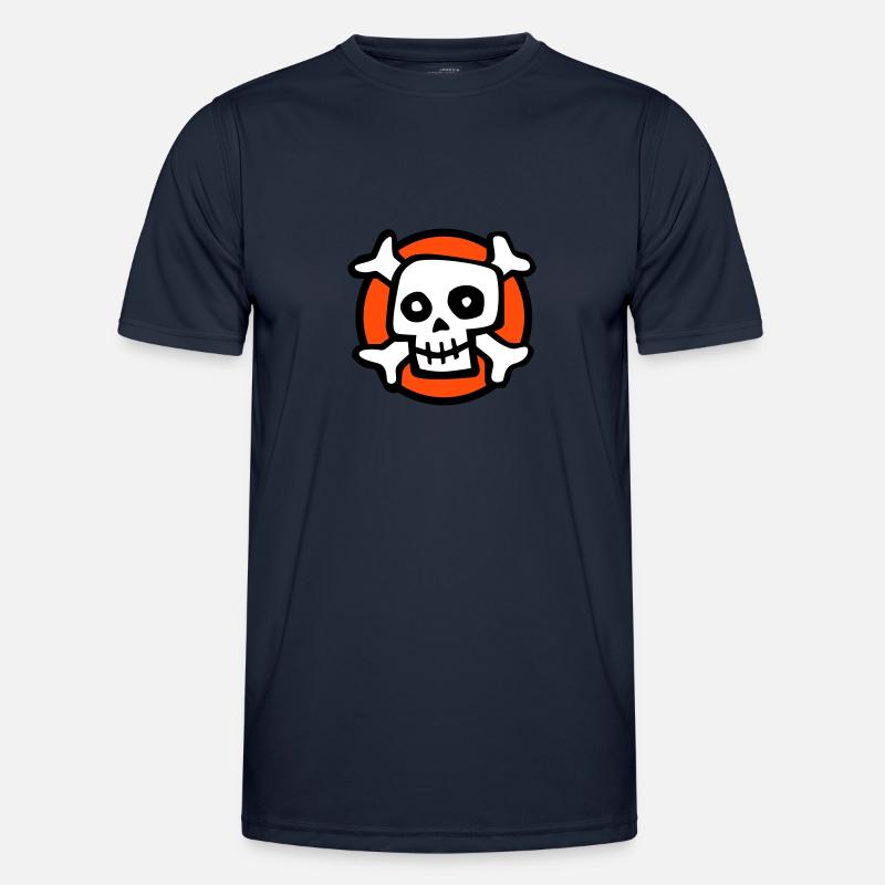 comic_skull_072011_c_3c - Men's Functional T-Shirt - navy