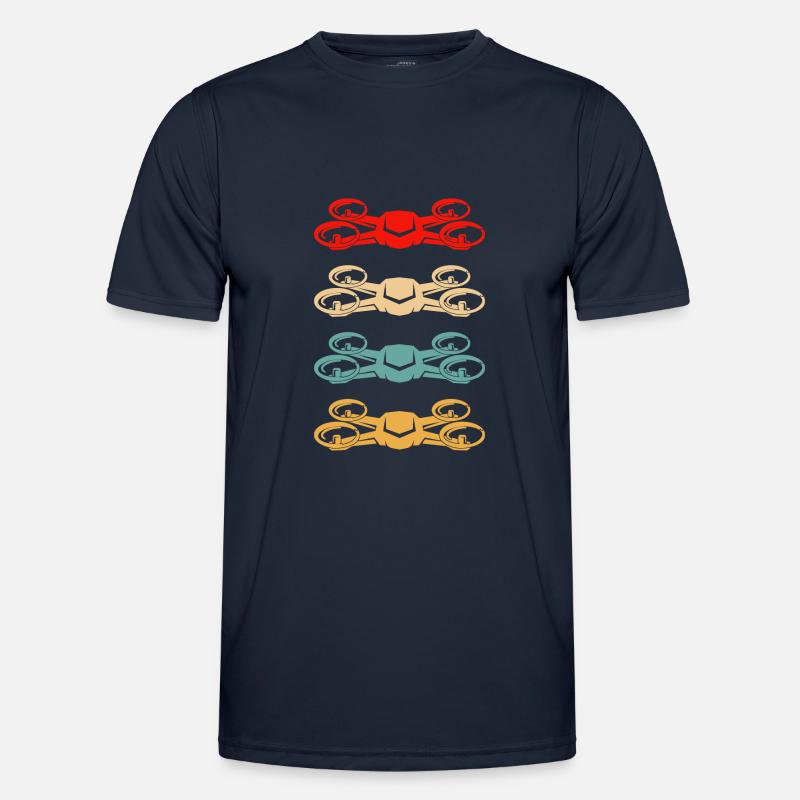 Drone Retro Drone Pilot Copterpilot - Men's Functional T-Shirt - navy
