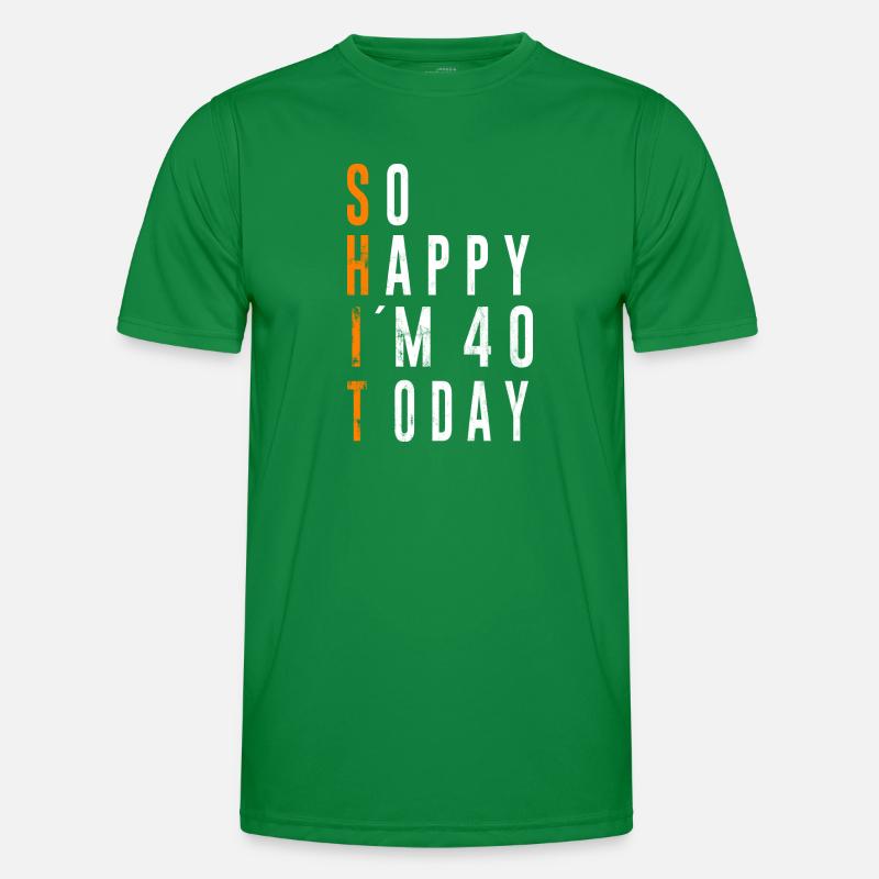 40. Geburtstag Geschenk lustiger Spruch Männer Funktions-T-Shirt