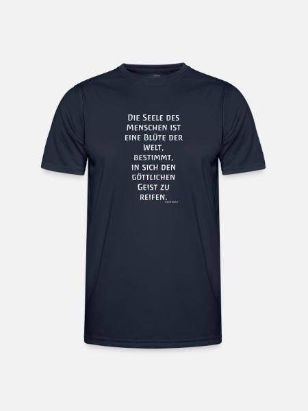Die Seele des Menschen ist eine Blüte Welt Steiner - Männer Funktions-T-Shirt - Navy