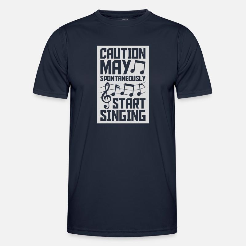 may spontaneously start singing - Men's Functional T-Shirt - navy
