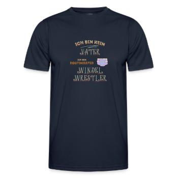 Ich bin kein Vater, sondern Windel-Wrestler - Männer Funktions-T-Shirt - Navy - Vorne - AI Model Male 178 dark (178cm)