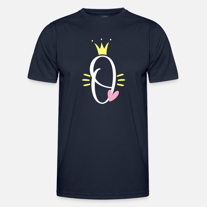 Buchstabe O Anfangsbuchstabe Krone - Männer Funktions-T-Shirt - Navy