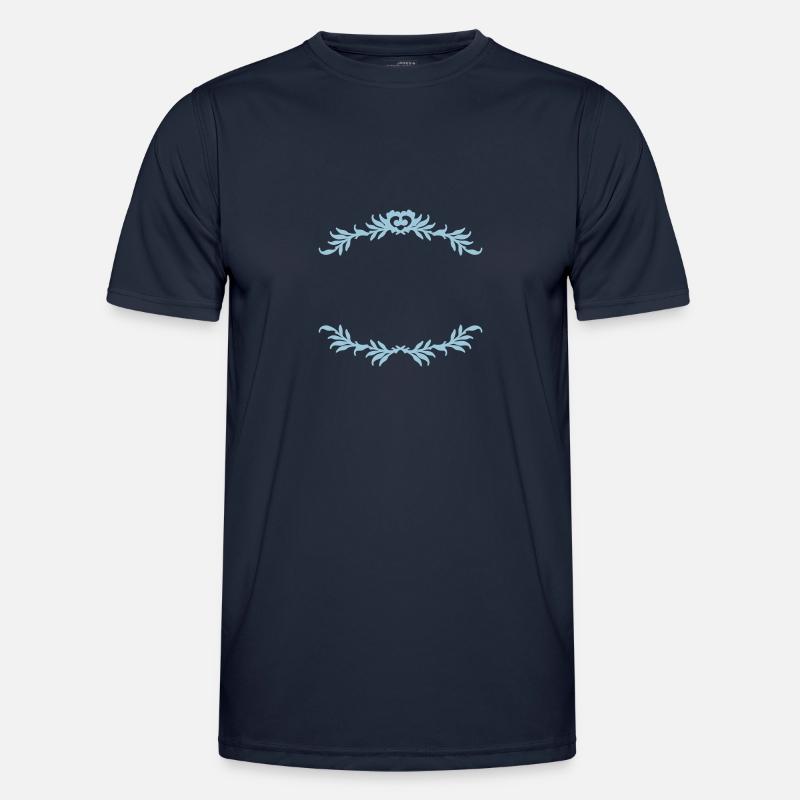 Thymian-Rahmen / thyme frame (1c) - Männer Funktions-T-Shirt - Navy