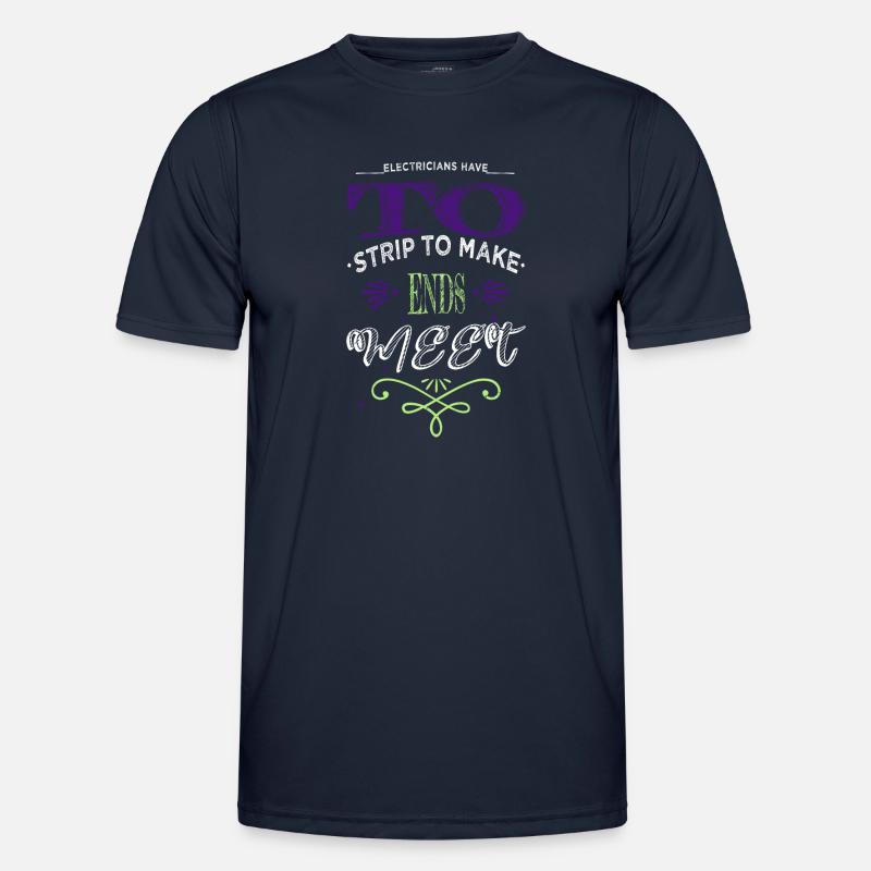 jokes engineer awesome electrical engineering - Männer Funktions-T-Shirt - Navy