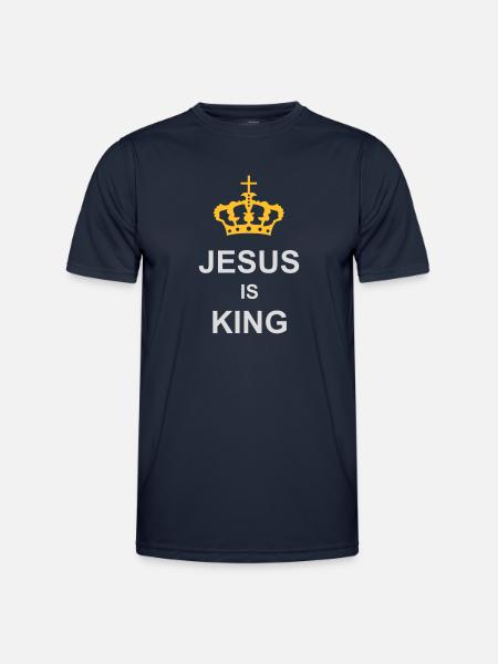 jesus is king quote - Men's Functional T-Shirt - navy