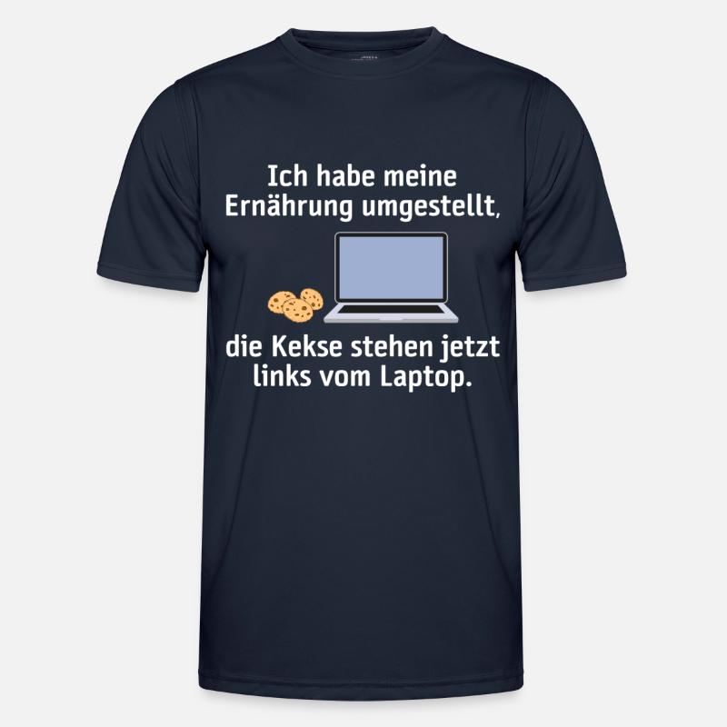 Nerd Spruch Ernährung - Männer Funktions-T-Shirt - Navy