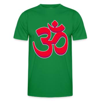Hinduismus Heiliges Symbol Schwarzes Geschenk - Männer Funktions-T-Shirt - Kelly Green - Vorne - AI Model Male 178 dark (178cm)