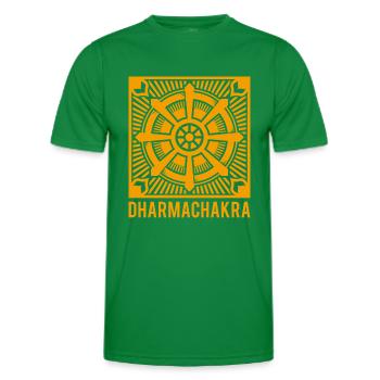 Bouddhisme Dharmachakra Rad Symbole sacré - T-shirt sport Homme - vert - Devant - AI Model Male 178 dark (178cm)
