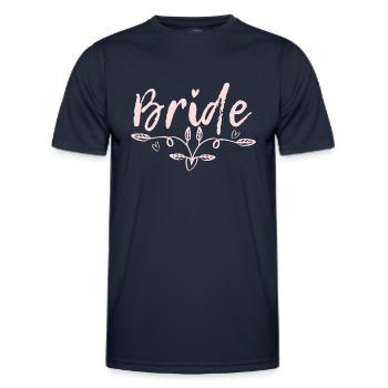 Bridal Shower Party JGA Cool Gift - Men's Functional T-Shirt - navy - Front - AI Model Male 178 dark (178cm)