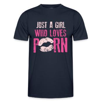 Porno Girl Mädchen Frau - Männer Funktions-T-Shirt - Navy - Vorne - AI Model Male 178 dark (178cm)