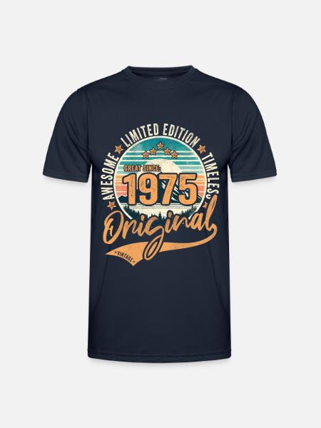 Jahrgang 1975 49.Geburtstag Original 1975 - Männer Funktions-T-Shirt - Navy