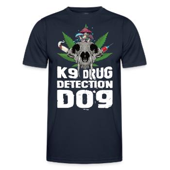 Dog Police Service Dog Drugs - Men's Functional T-Shirt - navy - Front - AI Model Male 178 dark (178cm)