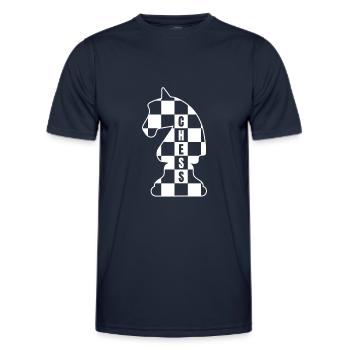 Chess, Chess - Men's Functional T-Shirt - navy - Front - AI Model Male 178 dark (178cm)
