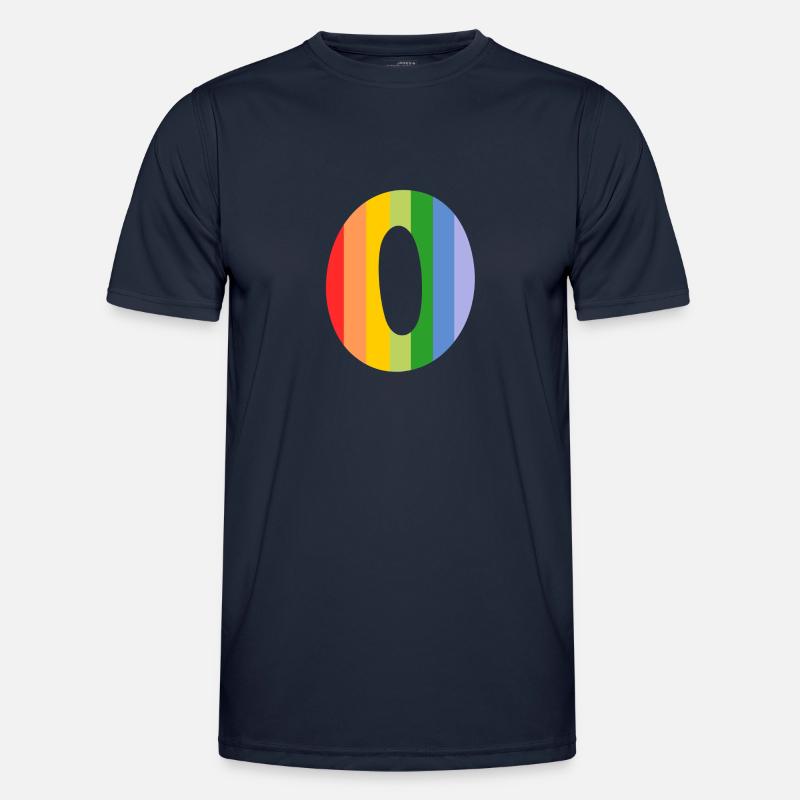 Buchstabe oder Regenbogen - Männer Funktions-T-Shirt - Navy