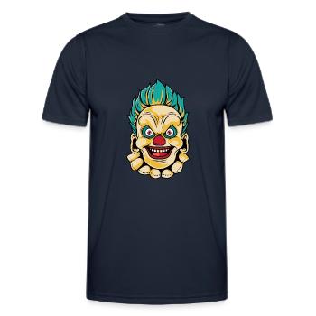 Evil Clown Entertainer Gift - Men's Functional T-Shirt - navy - Front - AI Model Male 178 dark (178cm)