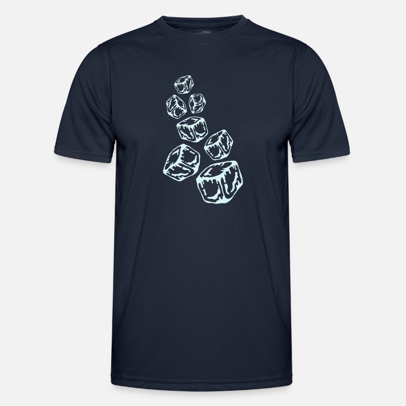 Ice Cubes Design - Men's Functional T-Shirt - navy