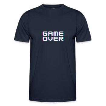 Game Over - Männer Funktions-T-Shirt - Navy - Vorne - AI Model Male 178 dark (178cm)