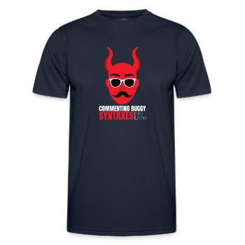 Compilation sarcastique de codeurs humoristiques Citation - T-shirt sport Homme - bleu marine - Devant - AI Model Male 178 dark (178cm)