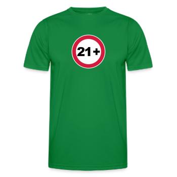 21st birthday 21+ - Men's Functional T-Shirt - kelly green - Front - AI Model Male 178 dark (178cm)