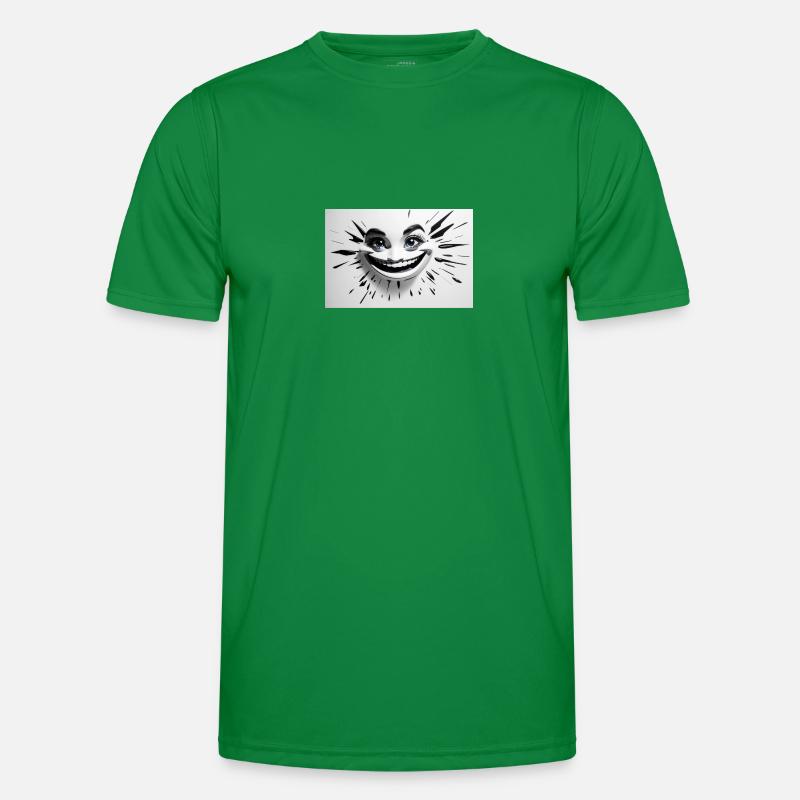 Absolute Reality crazy smile black white Men's Functional T-Shirt