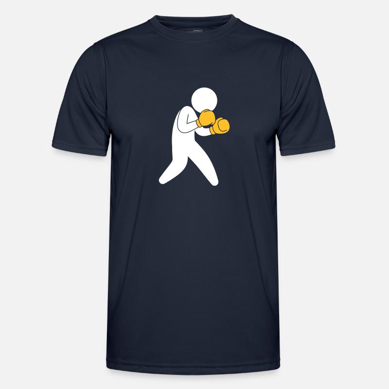A Boxer Exercising In The Ring - Men's Functional T-Shirt - navy