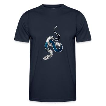 Kosmose schlange - Männer Funktions-T-Shirt - Navy - Vorne - AI Model Male 178 dark (178cm)