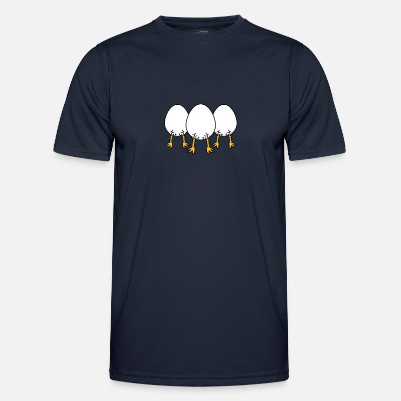 Chick In Egg Crew - Männer Funktions-T-Shirt - Navy