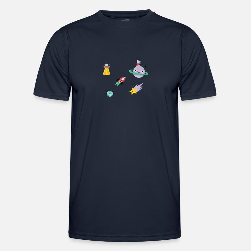 Space Männer Funktions-T-Shirt