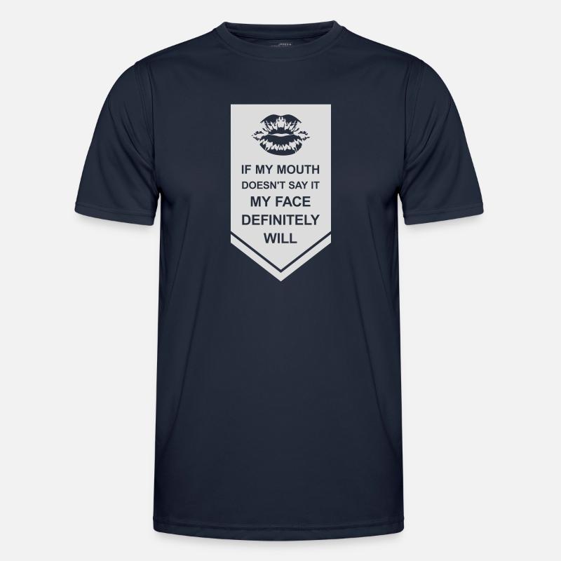 my face definitely will - Men's Functional T-Shirt - navy