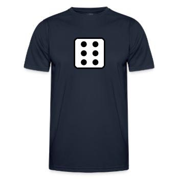 Dice 6 - Men's Functional T-Shirt - navy - Front - AI Model Male 178 dark (178cm)