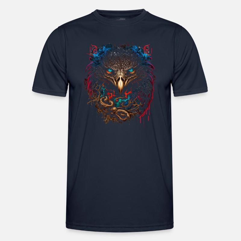 Adler | Eagle's Head | Eagle | 3D effect - Men's Functional T-Shirt - navy