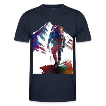 Climbing sport #sport - Men's Functional T-Shirt - navy - Front - AI Model Male 178 dark (178cm)