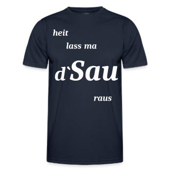 Bayern Party Vollgas Spruch - Männer Funktions-T-Shirt - Navy - Vorne - AI Model Male 178 dark (178cm)