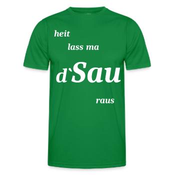 Bayern Party Vollgas Spruch - Männer Funktions-T-Shirt - Kelly Green - Vorne - AI Model Male 178 dark (178cm)