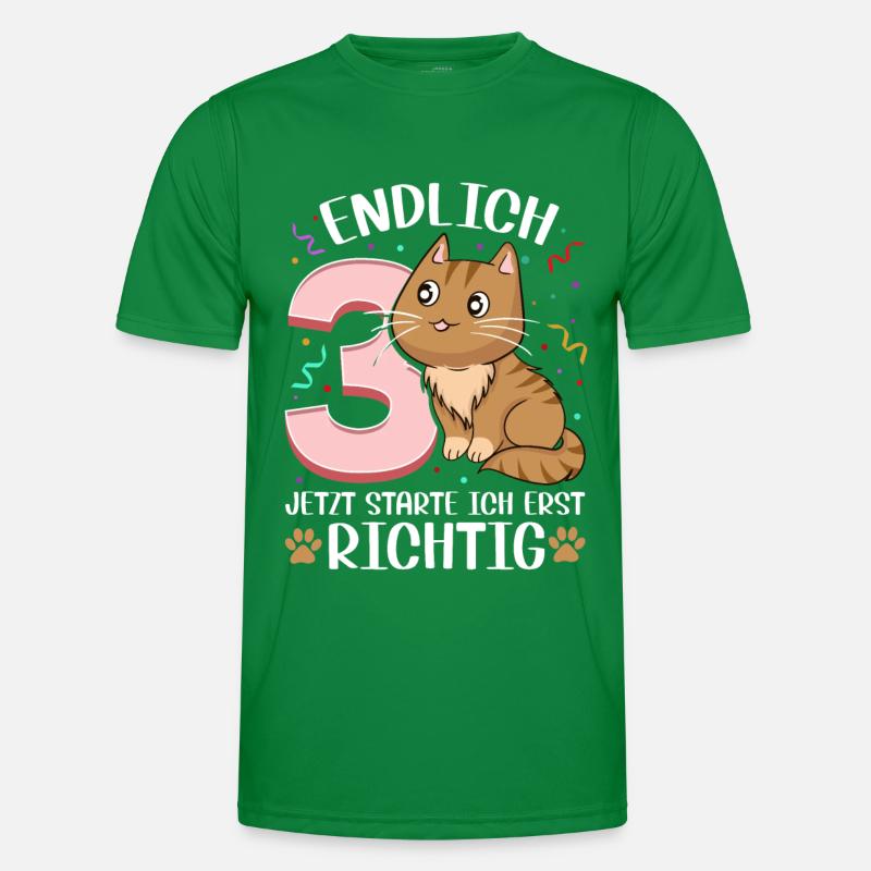 3. Geburtstag Mädchen kleid deko ich bin endlich 3 Männer Funktions-T-Shirt