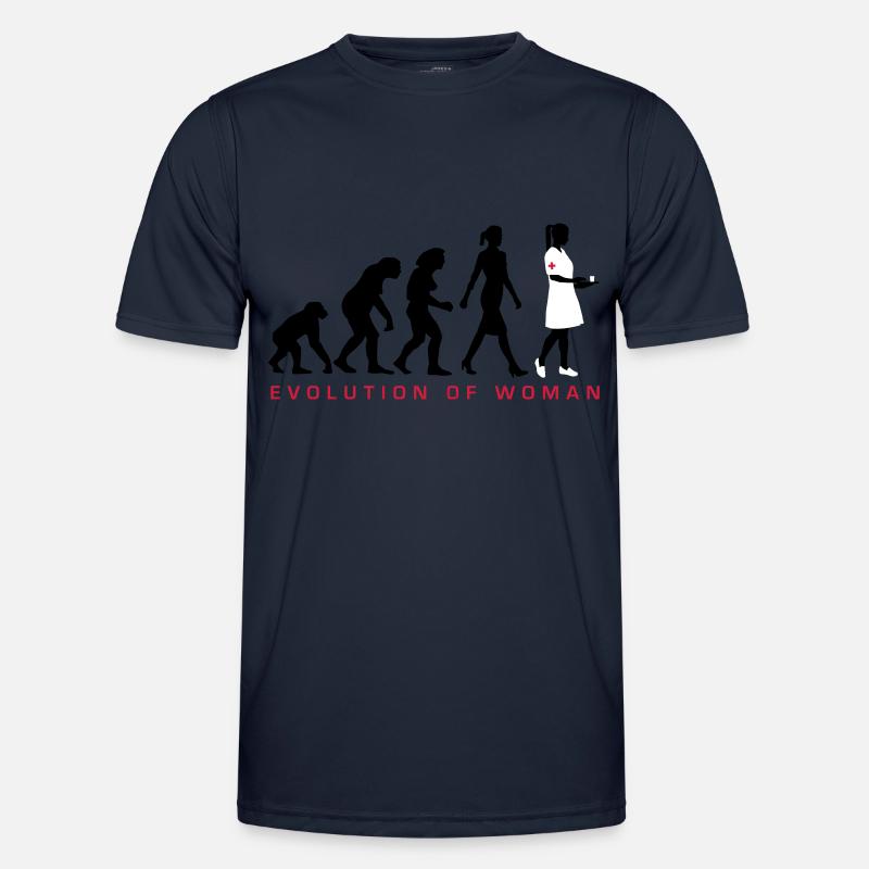 evolution_krankenschwester_122012_c_3c - Männer Funktions-T-Shirt - Navy