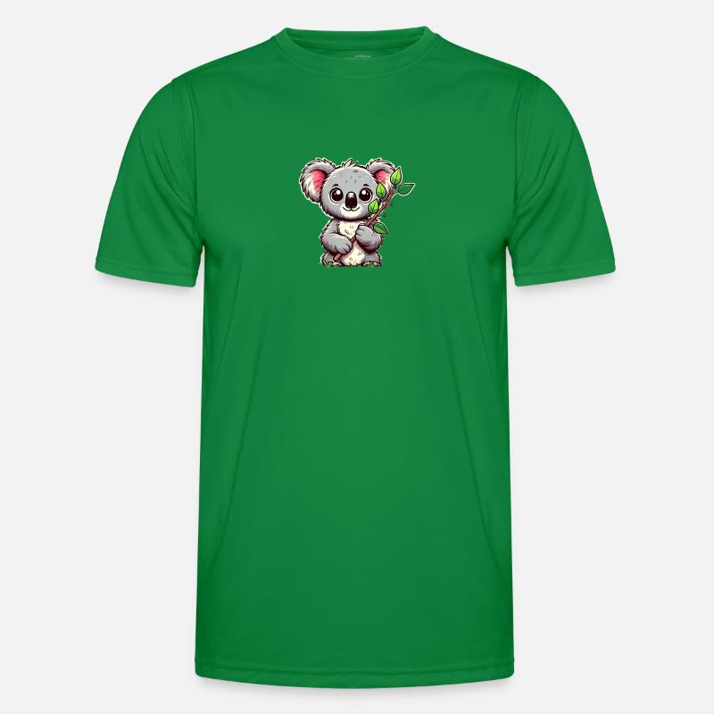 Koala mit Eukalyptus Männer Funktions-T-Shirt