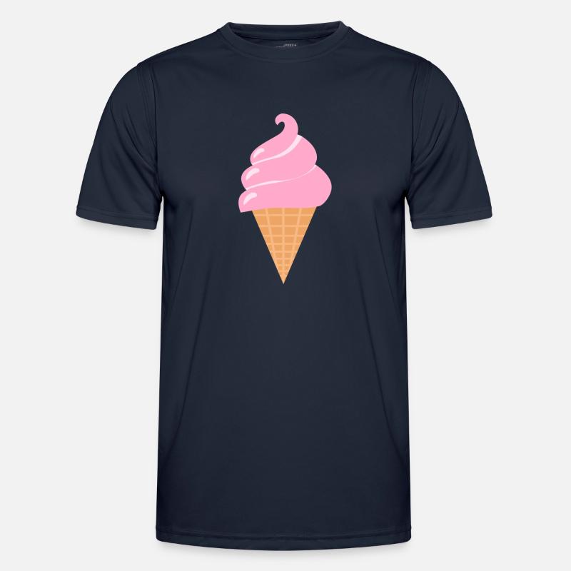 Softeis Eis - Rosa Sommer Eis - Männer Funktions-T-Shirt - Navy
