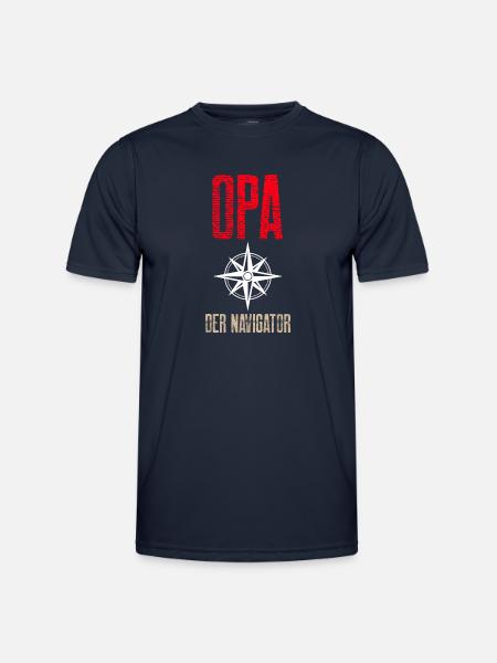 Opa der Navigator Design - Männer Funktions-T-Shirt - Navy