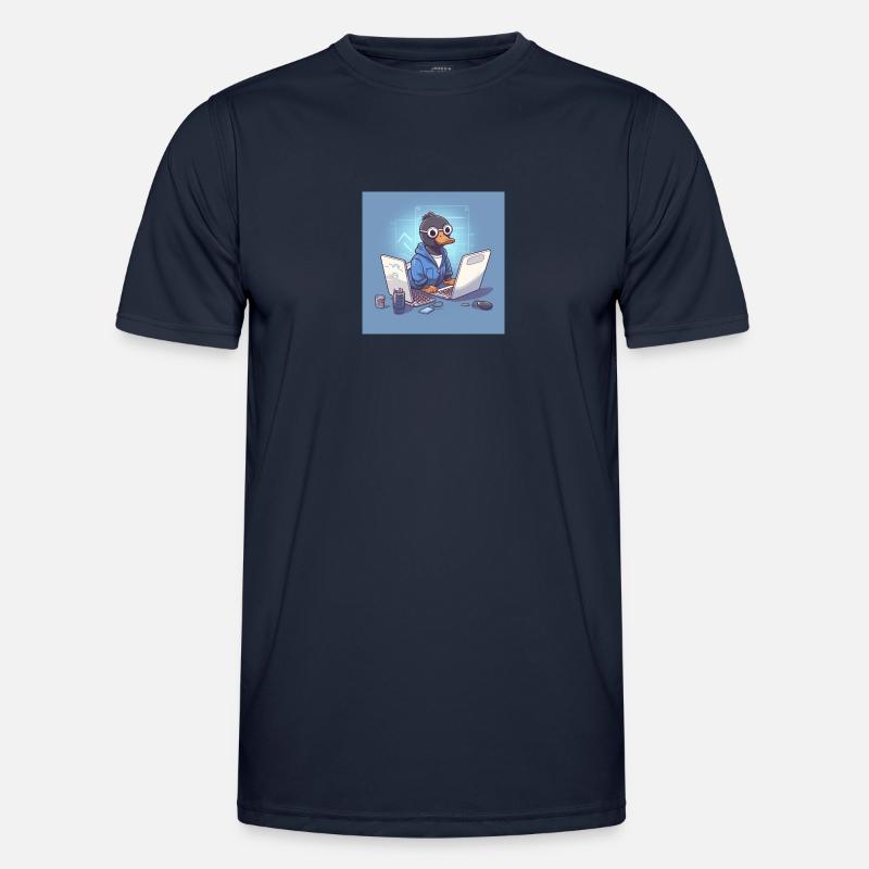 A sweet Ganz works as a software developer - Men's Functional T-Shirt - navy