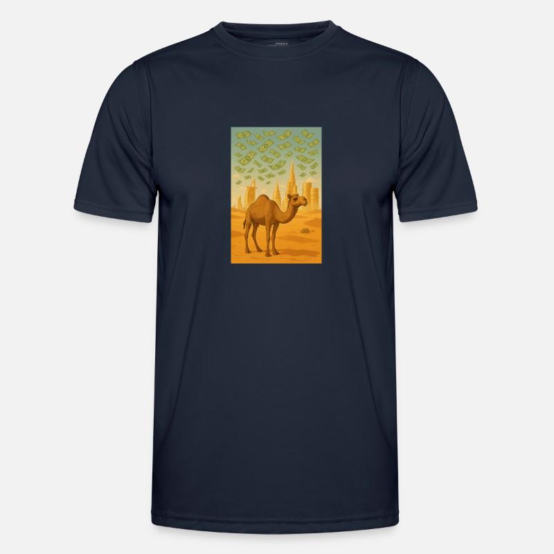 Kamel dubai geld Männer Funktions-T-Shirt