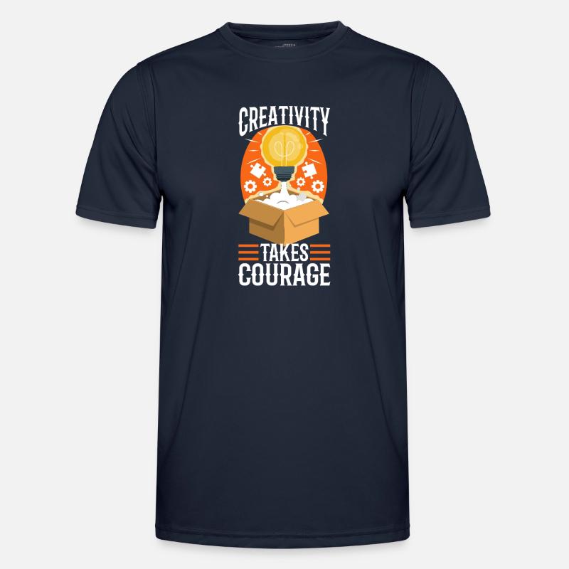 Creativity Takes Courage - Männer Funktions-T-Shirt - Navy