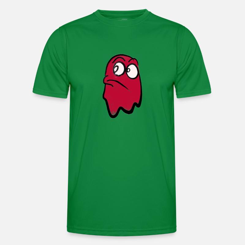 Funny grim-looking ghost in red Men's Functional T-Shirt