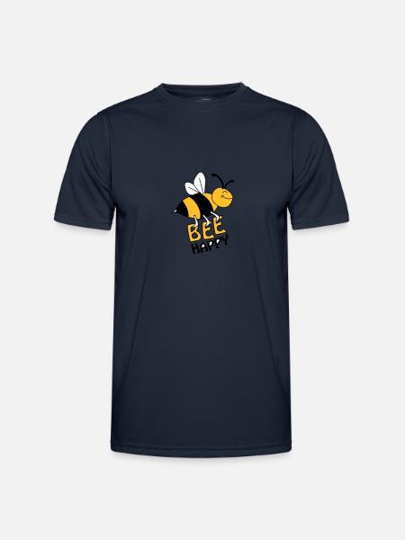 Bee Happy - Men's Functional T-Shirt - navy