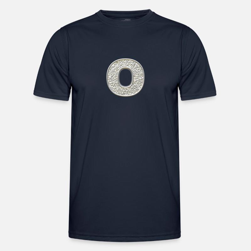O, letter, letter O, initial, initial O, monogram, Men's Functional T-Shirt