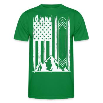 Snowboarding Geschenkidee für Snowboarder Snowboar - Männer Funktions-T-Shirt - Kelly Green - Vorne - AI Model Male 178 dark (178cm)