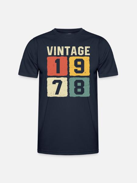 Millésime 1978 Né en 1978 - T-shirt sport Homme - bleu marine
