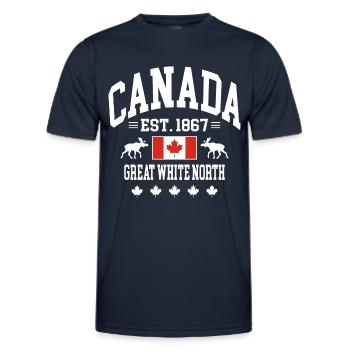 Canada - T-shirt sport Homme - bleu marine - Devant - AI Model Male 178 dark (178cm)