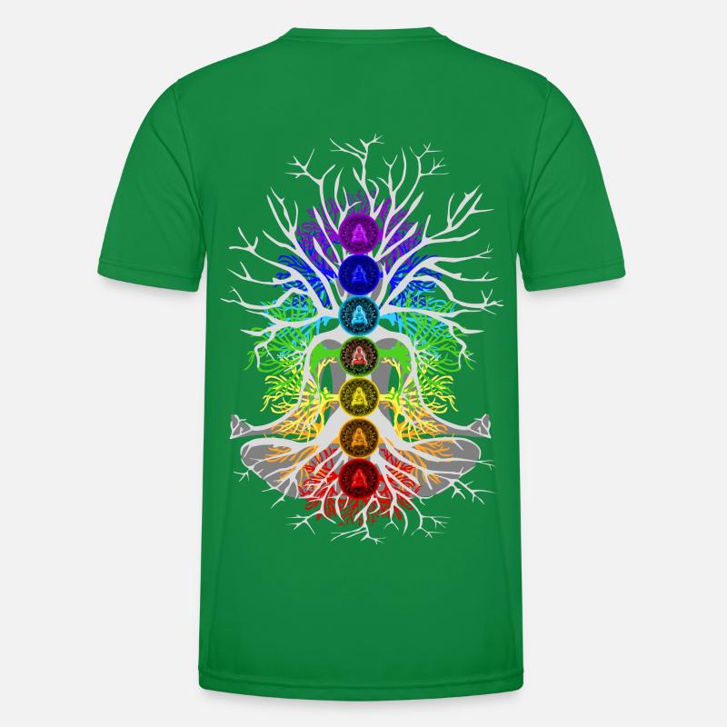 Chakra tree with roots Men's Functional T-Shirt